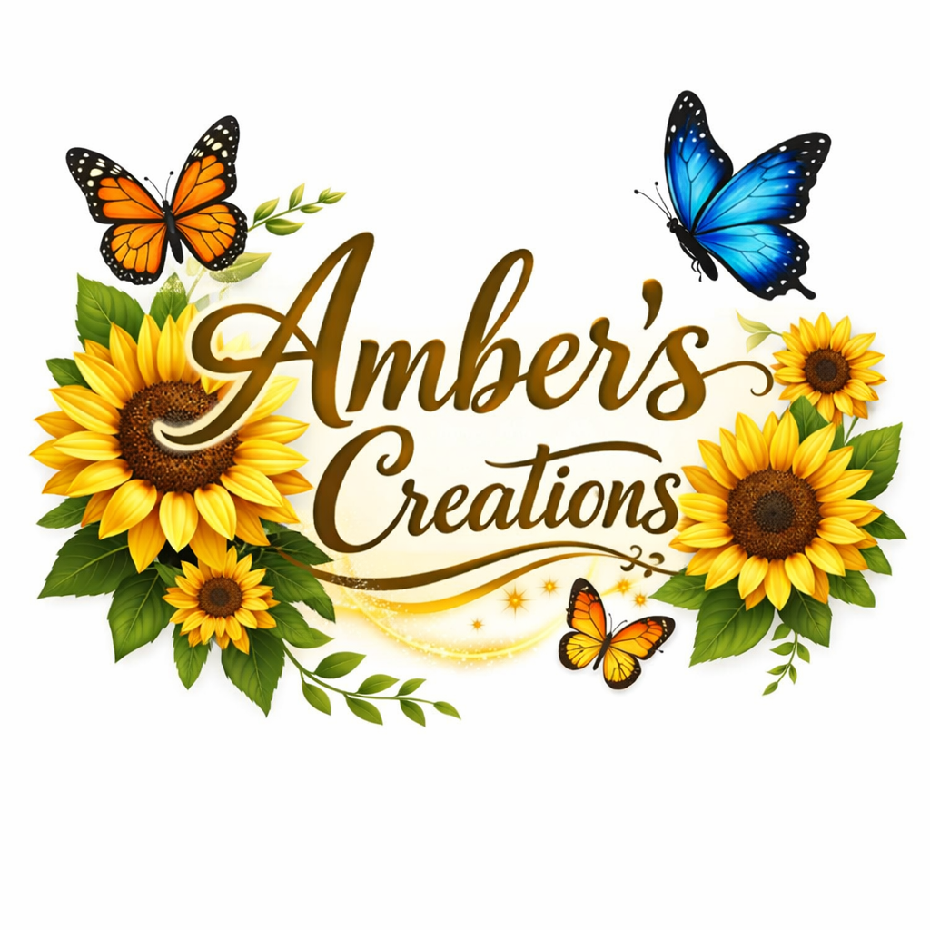 Ambers Creations sunflower and butterfly logo